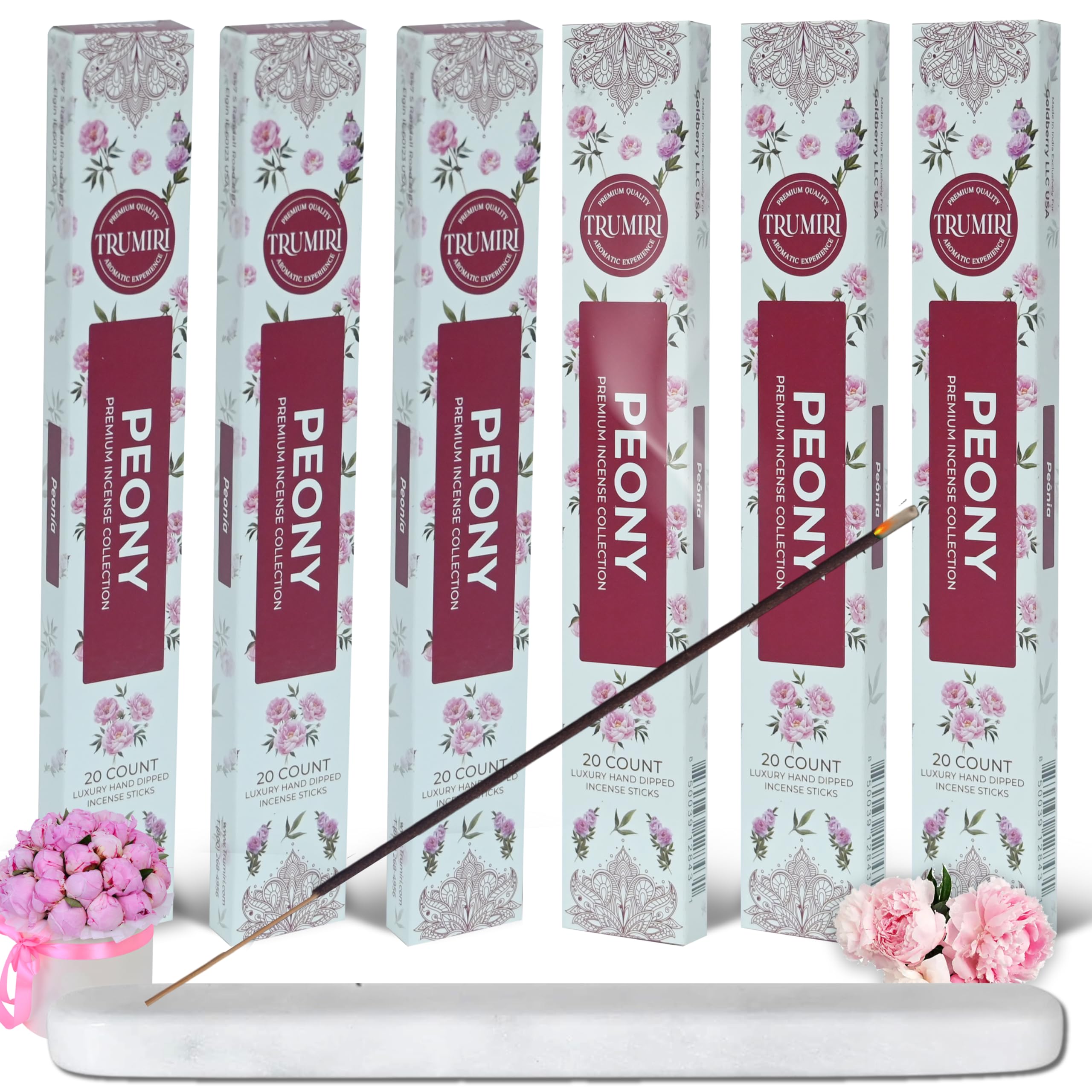 Amazon.com: Peony Incense Sticks - Total 120 Insence-Sticks - 6